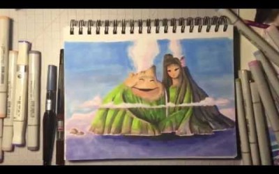 Uku and Lele from Lava – drawing timelapse